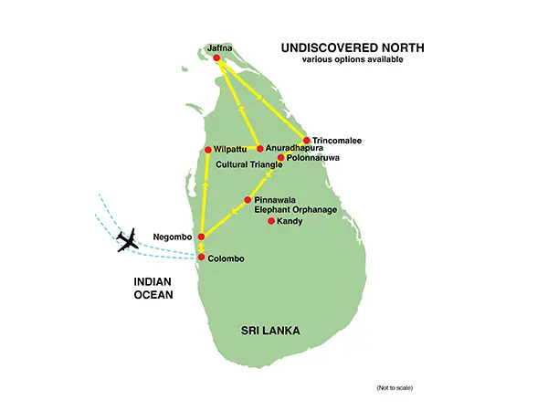 Map of the Undiscovered North tour route